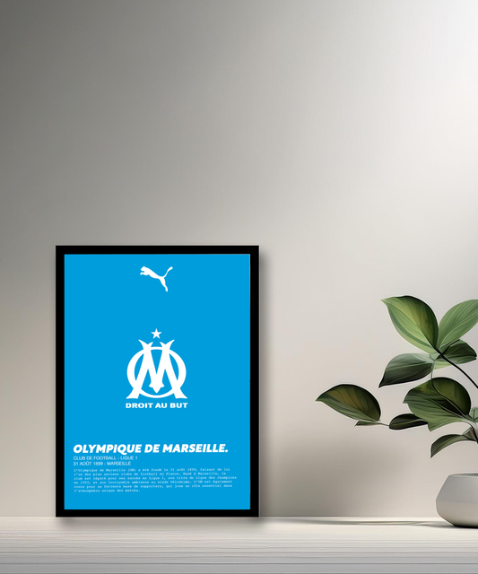 Cadre photo Olympique de Marseille logo