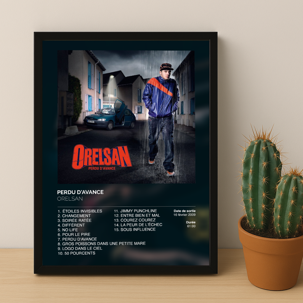 Cadre photo Album Perdu d'avance d'Orelsan