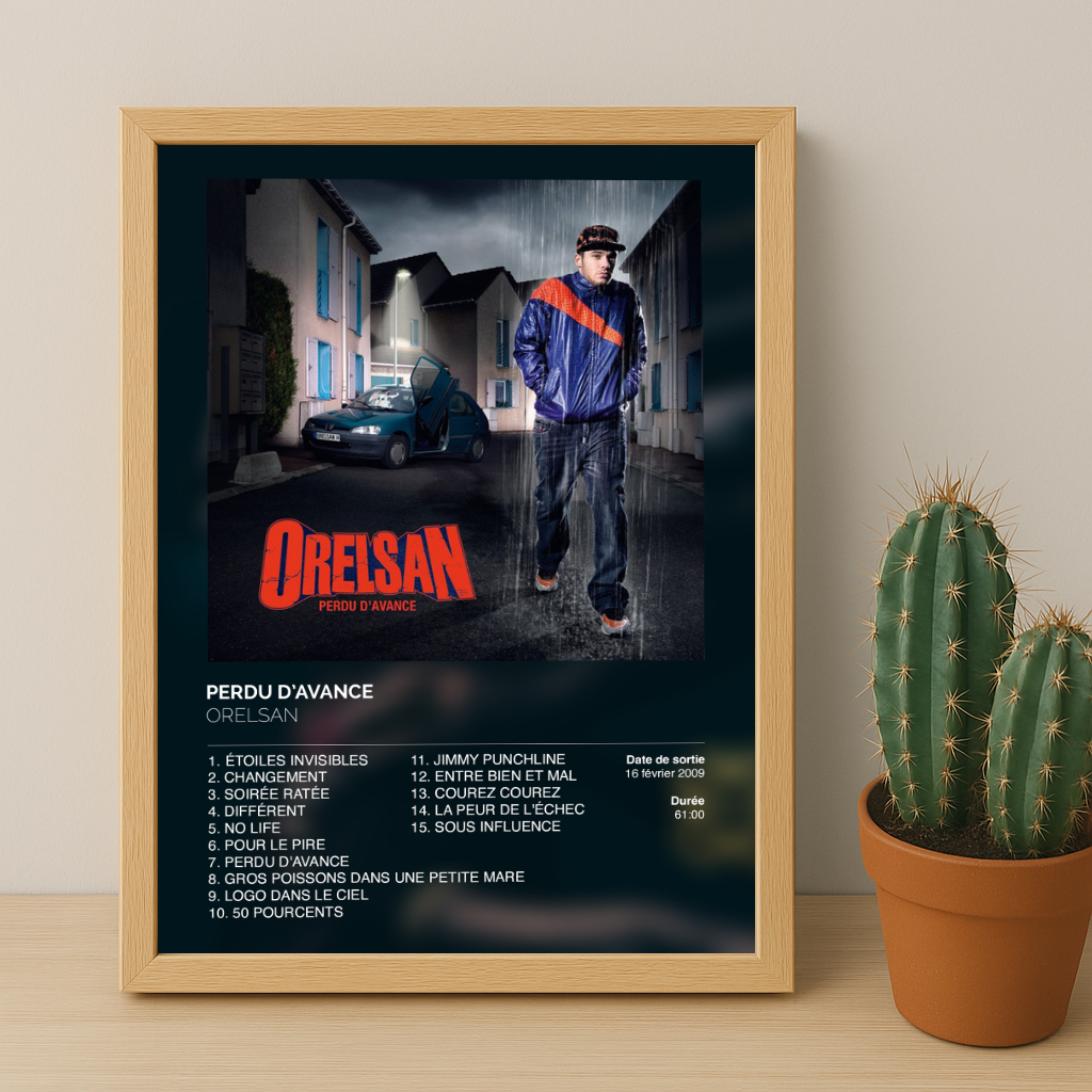 Cadre photo Album Perdu d'avance d'Orelsan