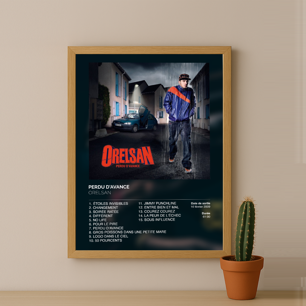 Cadre photo Album Perdu d'avance d'Orelsan