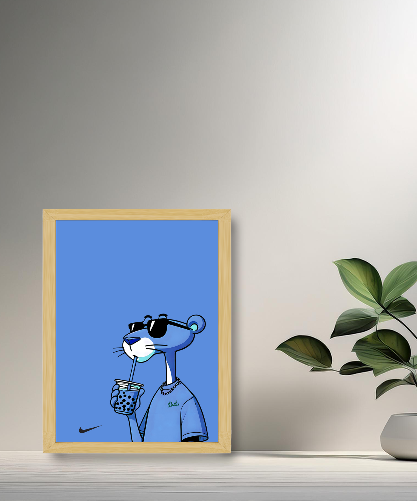 Cadre photo Panthère bleu x Nike