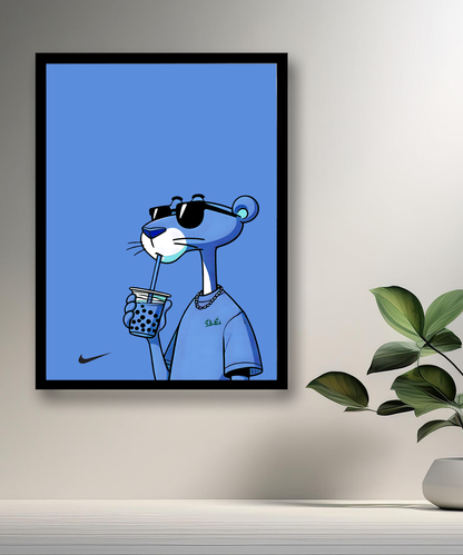 Cadre photo Panthère bleu x Nike
