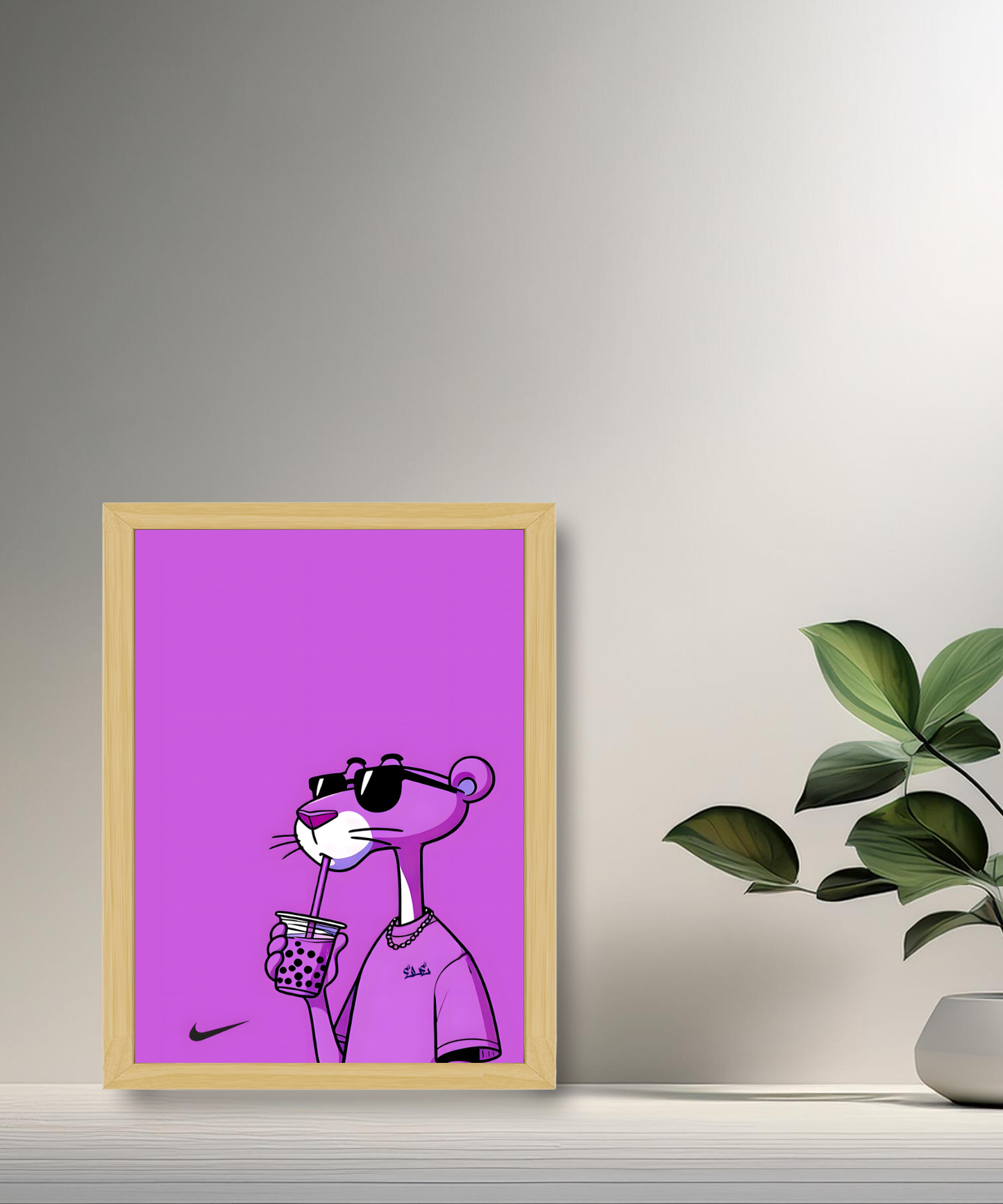 Cadre photo Panthère violet x Nike
