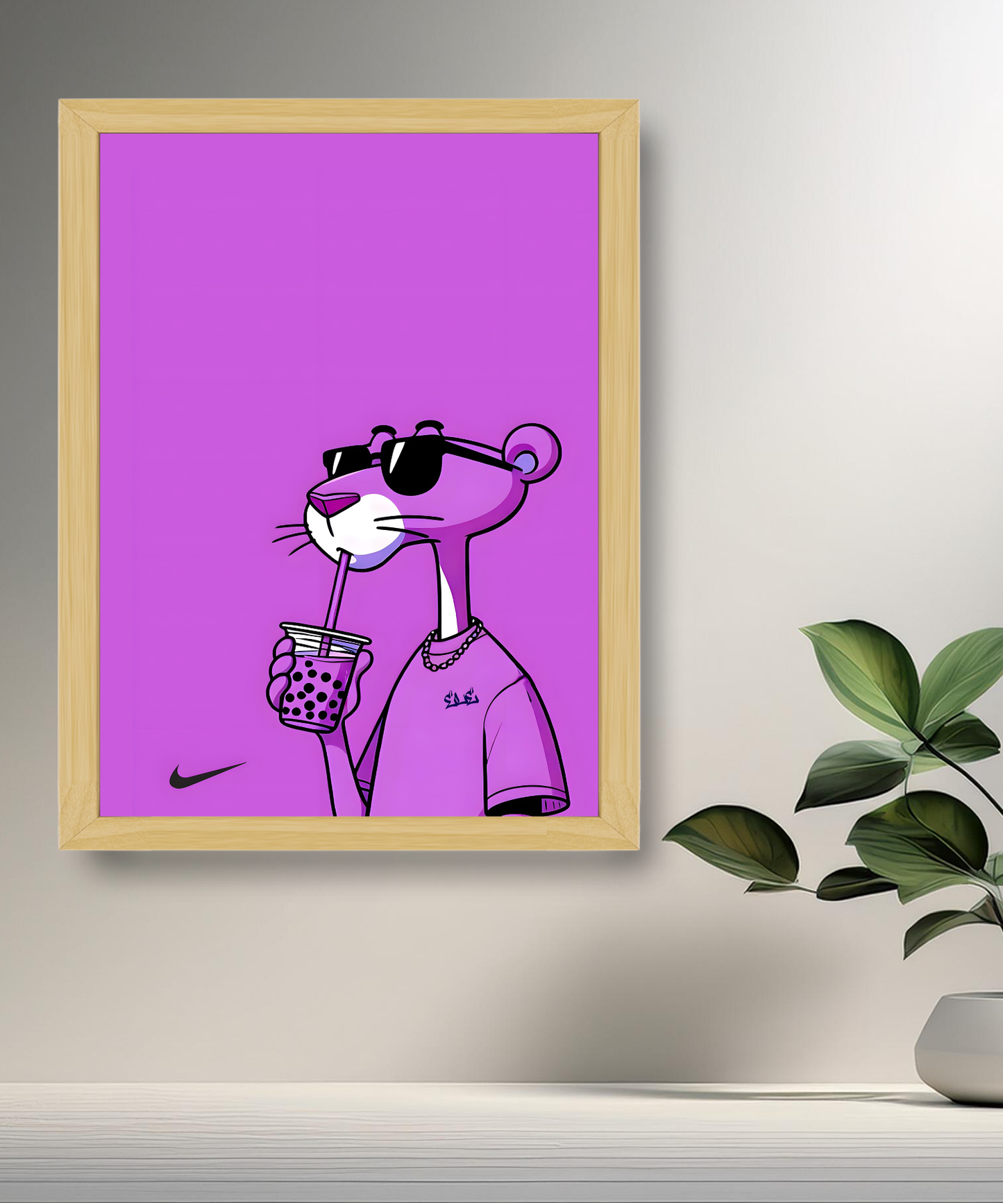 Cadre photo Panthère violet x Nike