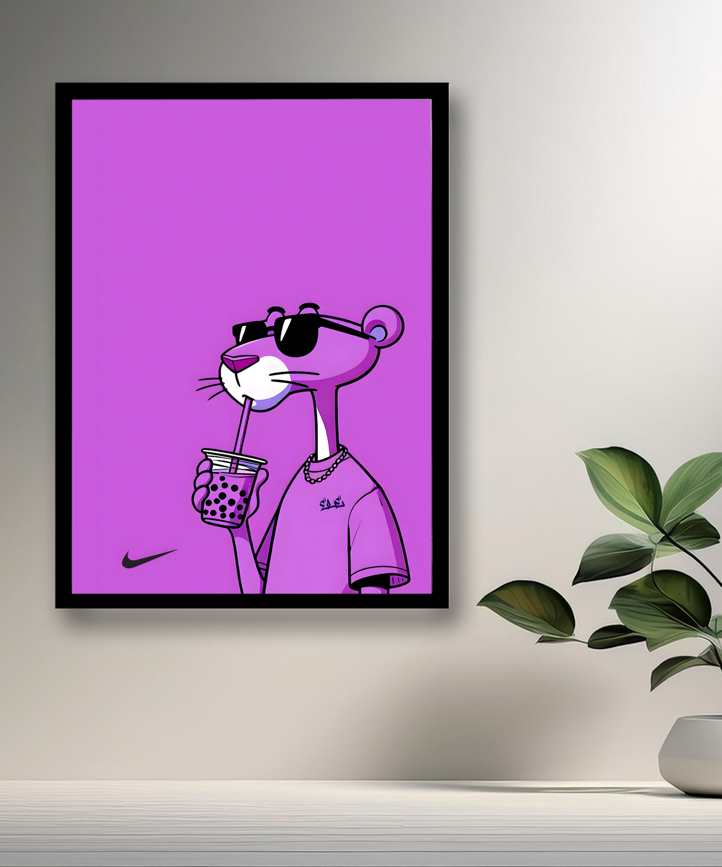 Cadre photo Panthère violet x Nike