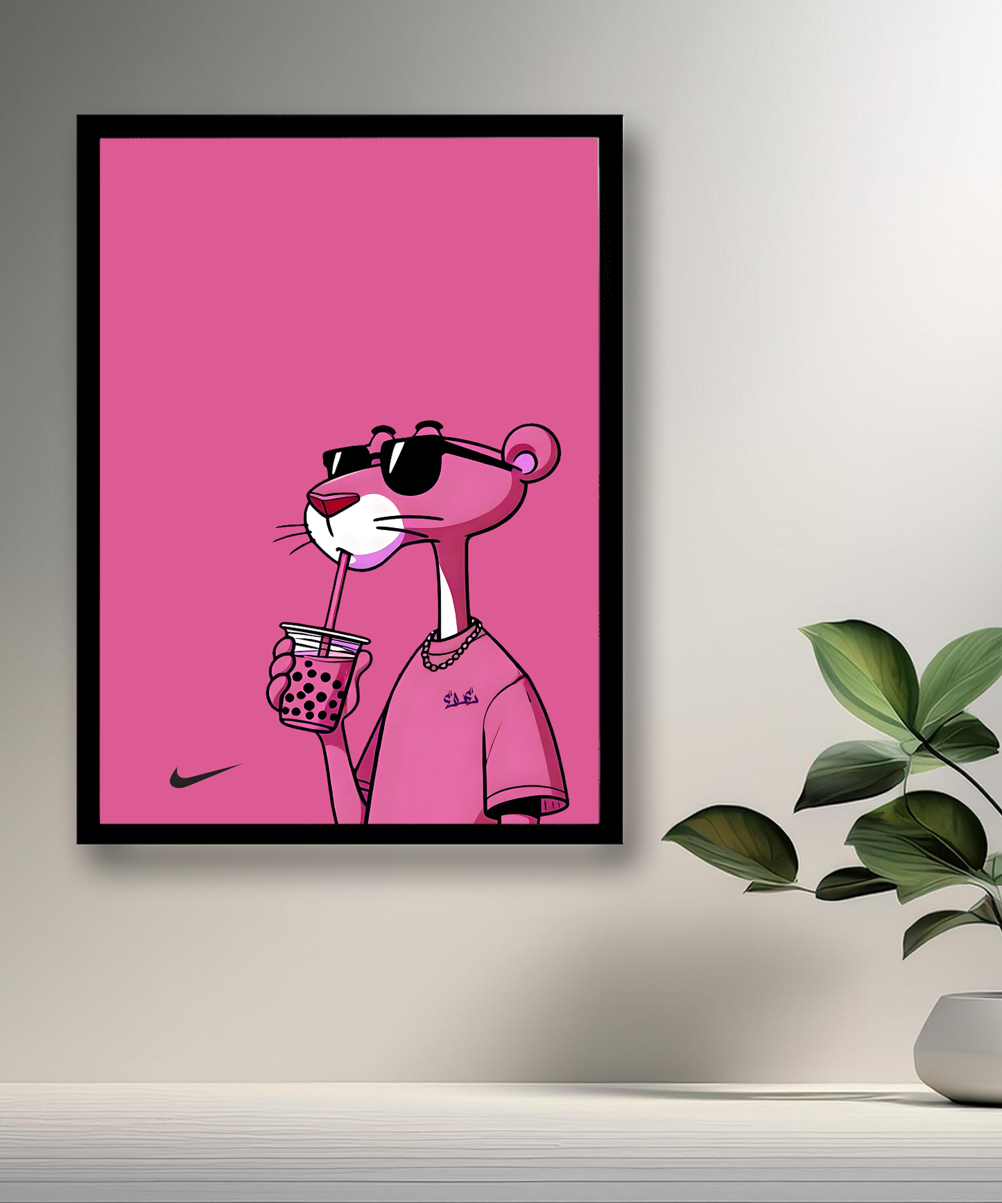 Cadre photo Panthère rose x Nike