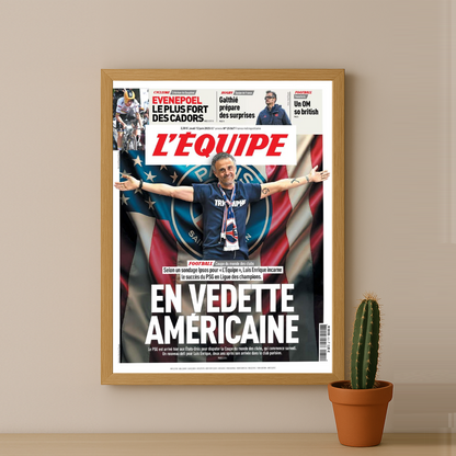 Cadre photo L'Equipe Paris Saint-Germain journal