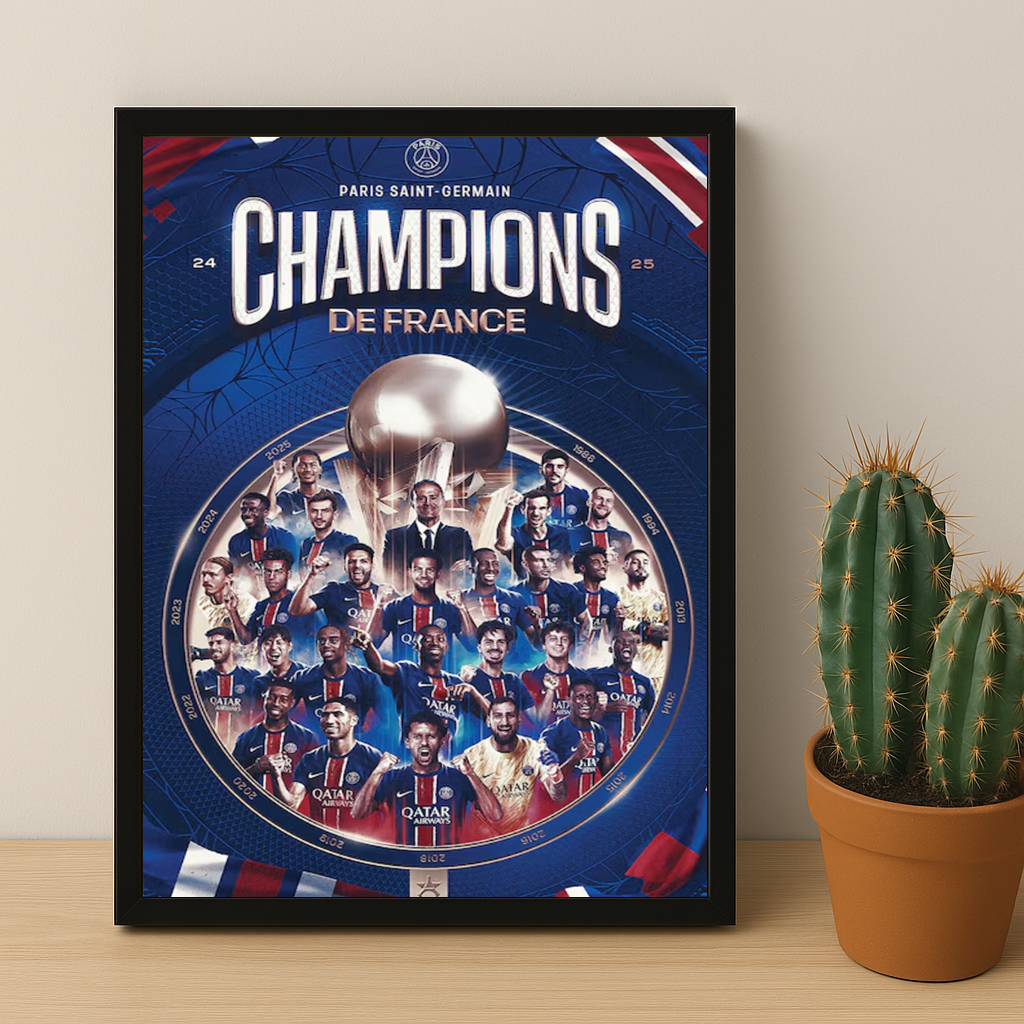 Cadre photo Paris Saint-Germain Champions de France
