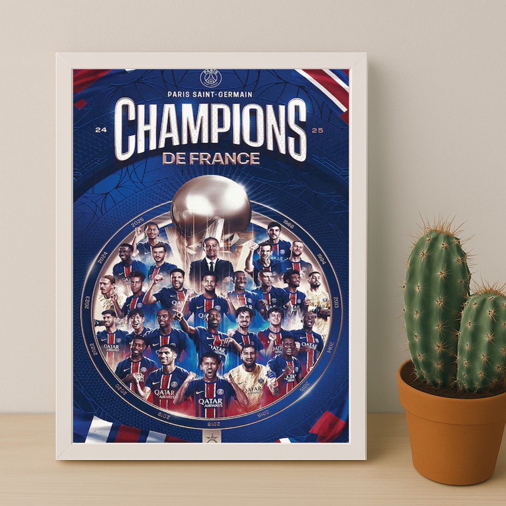 Cadre photo Paris Saint-Germain Champions de France