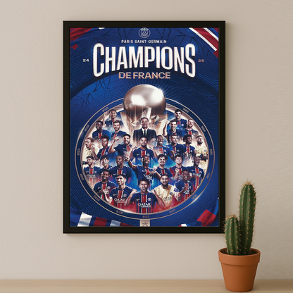 Cadre photo Paris Saint-Germain Champions de France