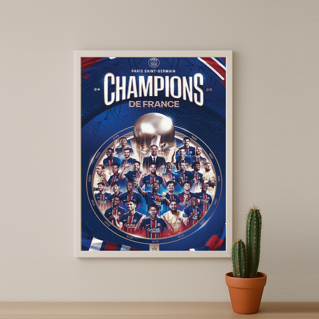 Cadre photo Paris Saint-Germain Champions de France