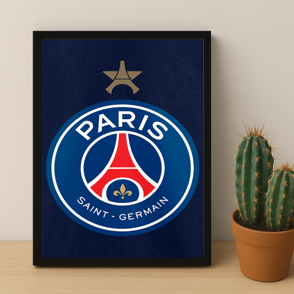 Cadre photo Paris Saint-Germain logo étoilée