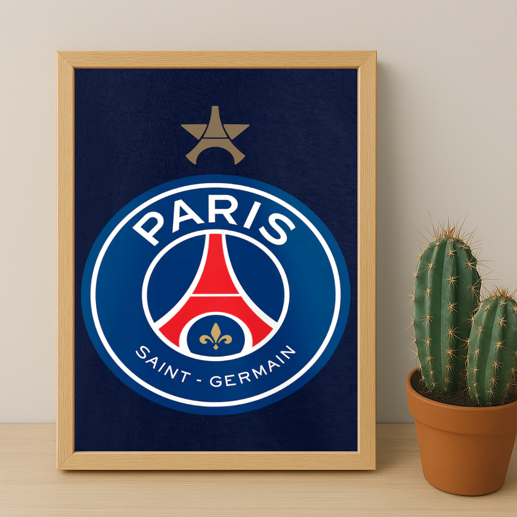 Cadre photo Paris Saint-Germain logo étoilée