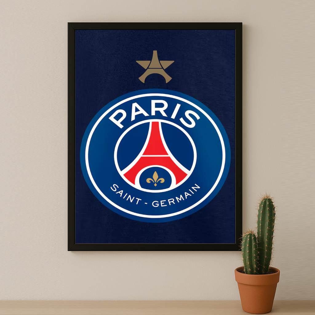 Cadre photo Paris Saint-Germain logo étoilée