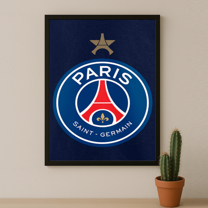 Cadre photo Paris Saint-Germain logo étoilée