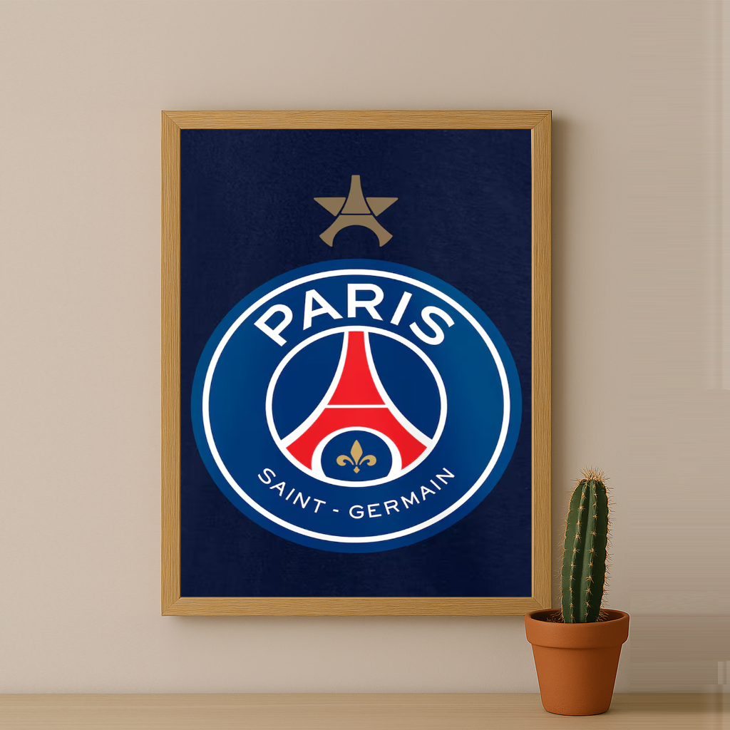 Cadre photo Paris Saint-Germain logo étoilée