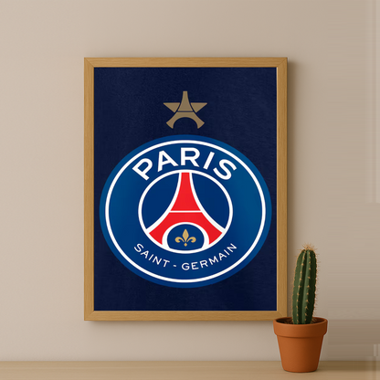 Cadre photo Paris Saint-Germain logo étoilée