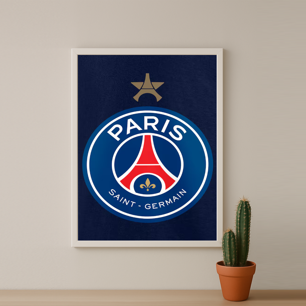 Cadre photo Paris Saint-Germain logo étoilée