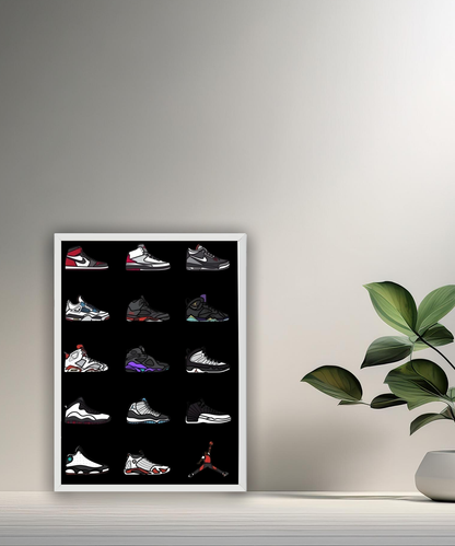 Poster encadré Multiples sneakers