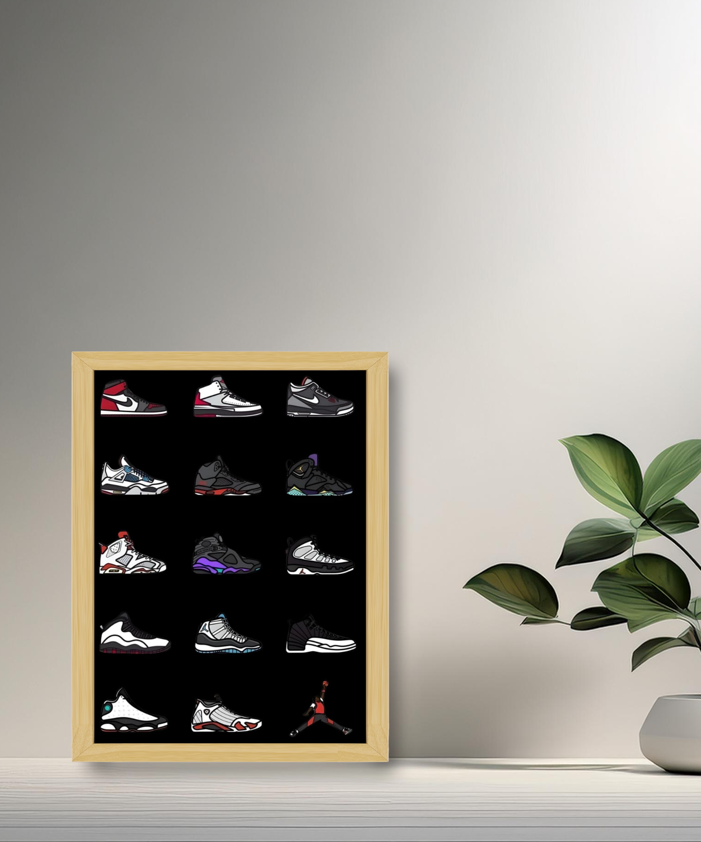 Poster encadré Multiples sneakers