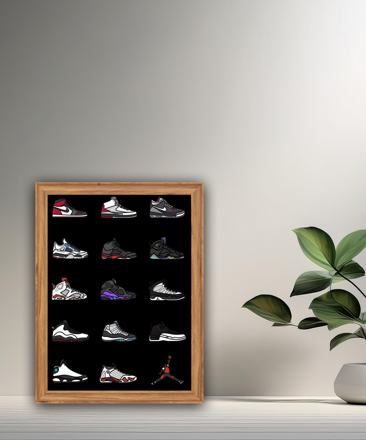 Poster encadré Multiples sneakers