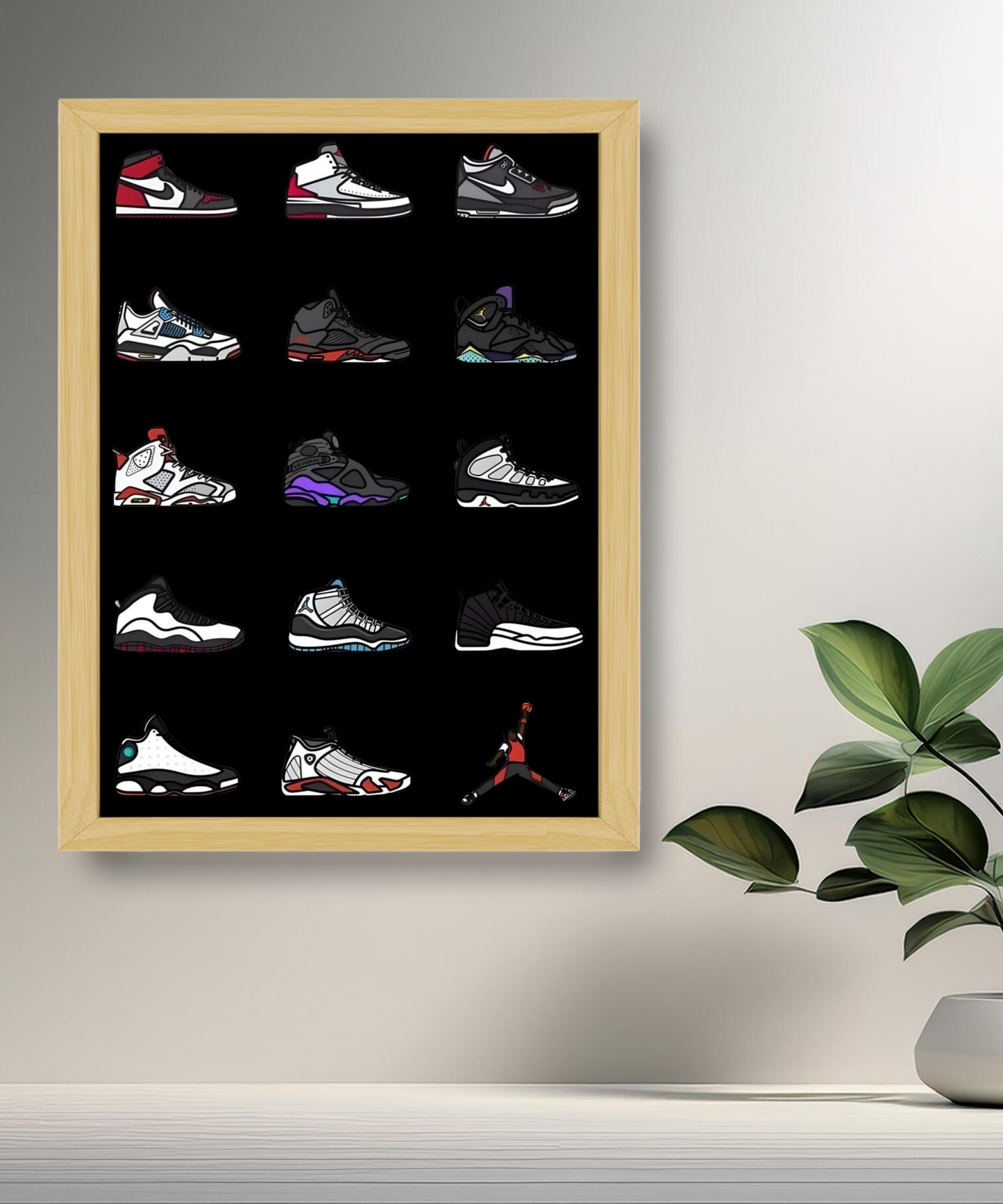 Poster encadré Multiples sneakers