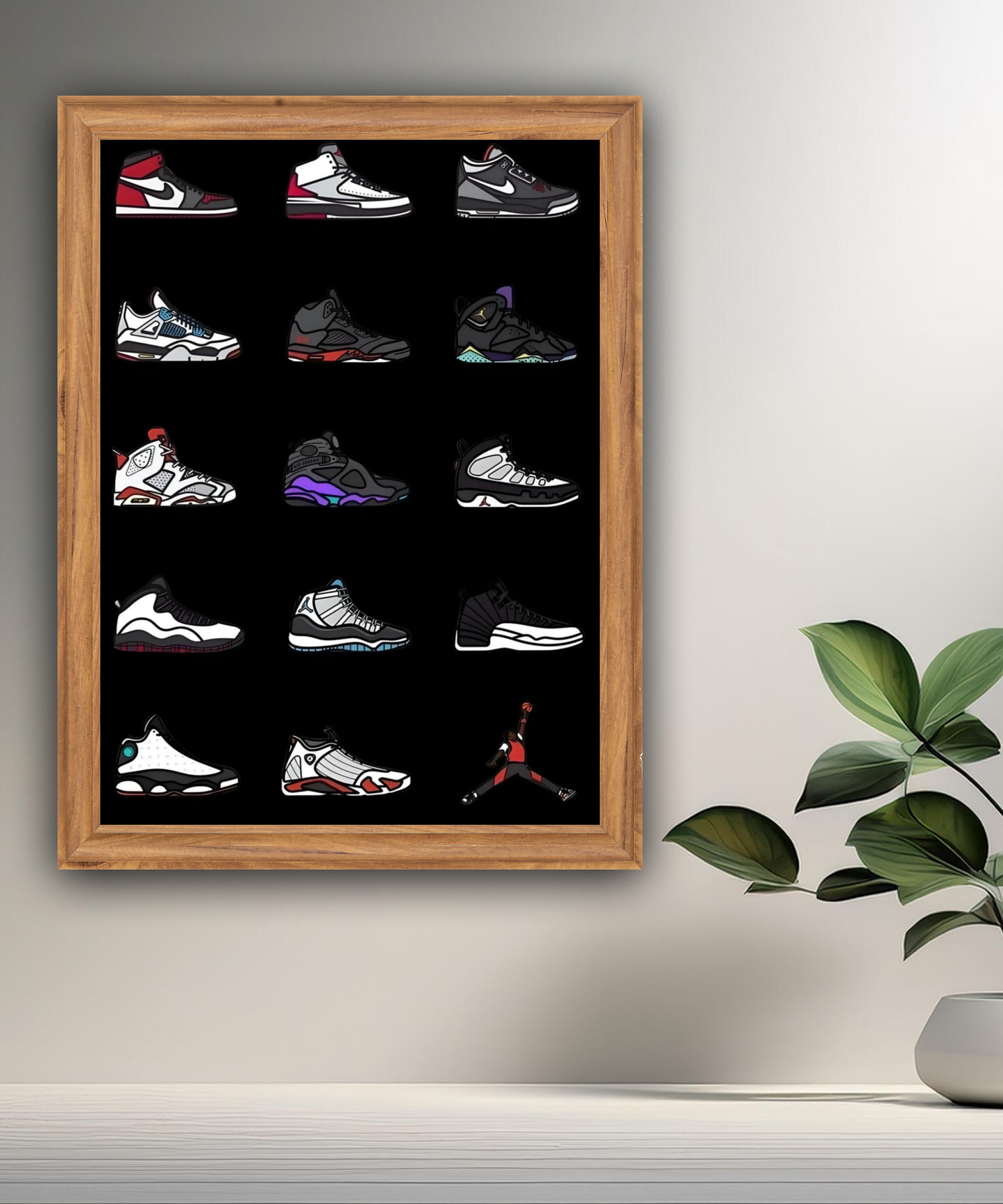 Poster encadré Multiples sneakers