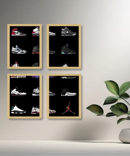 Poster encadré Multiples sneakers