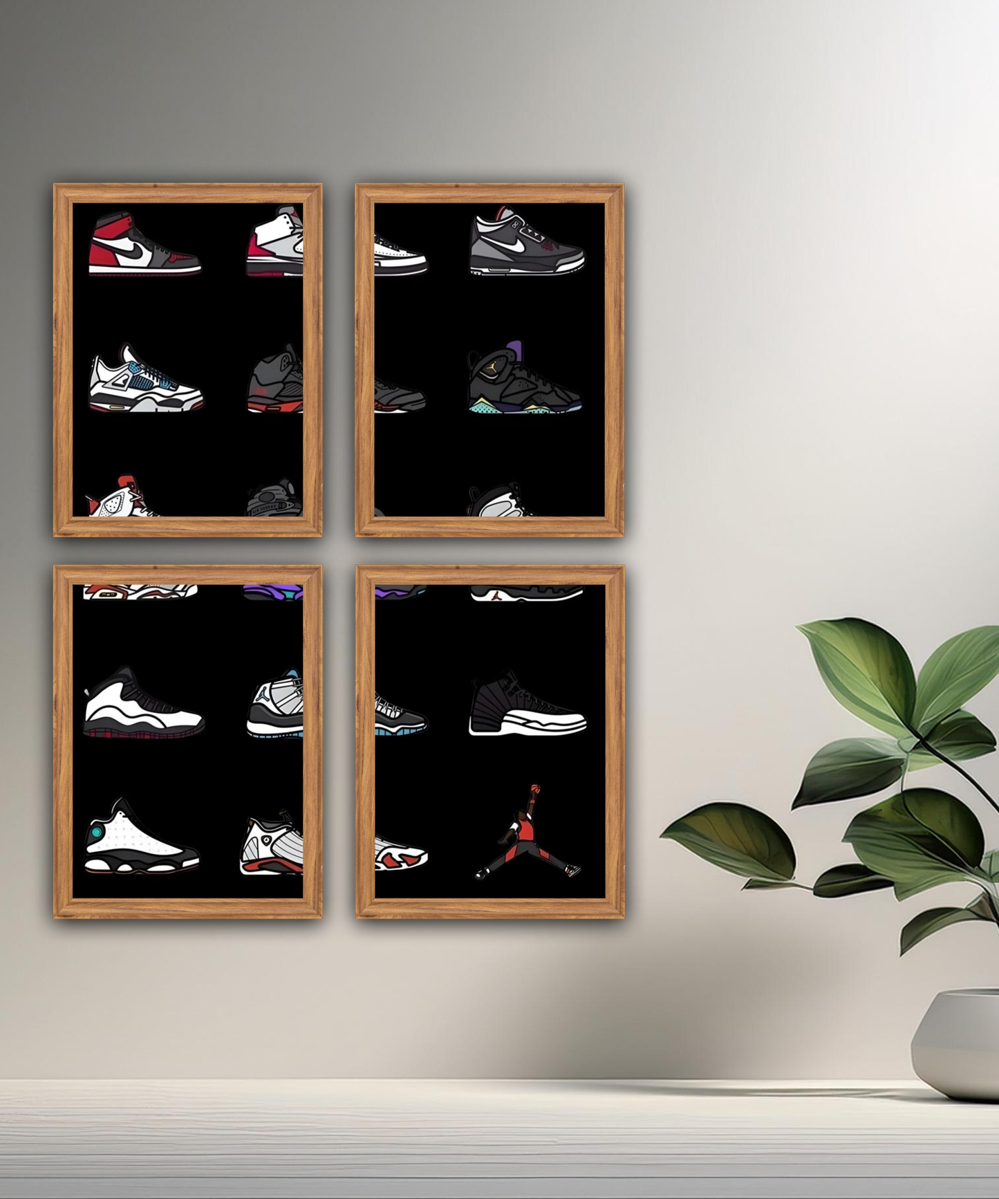 Poster encadré Multiples sneakers