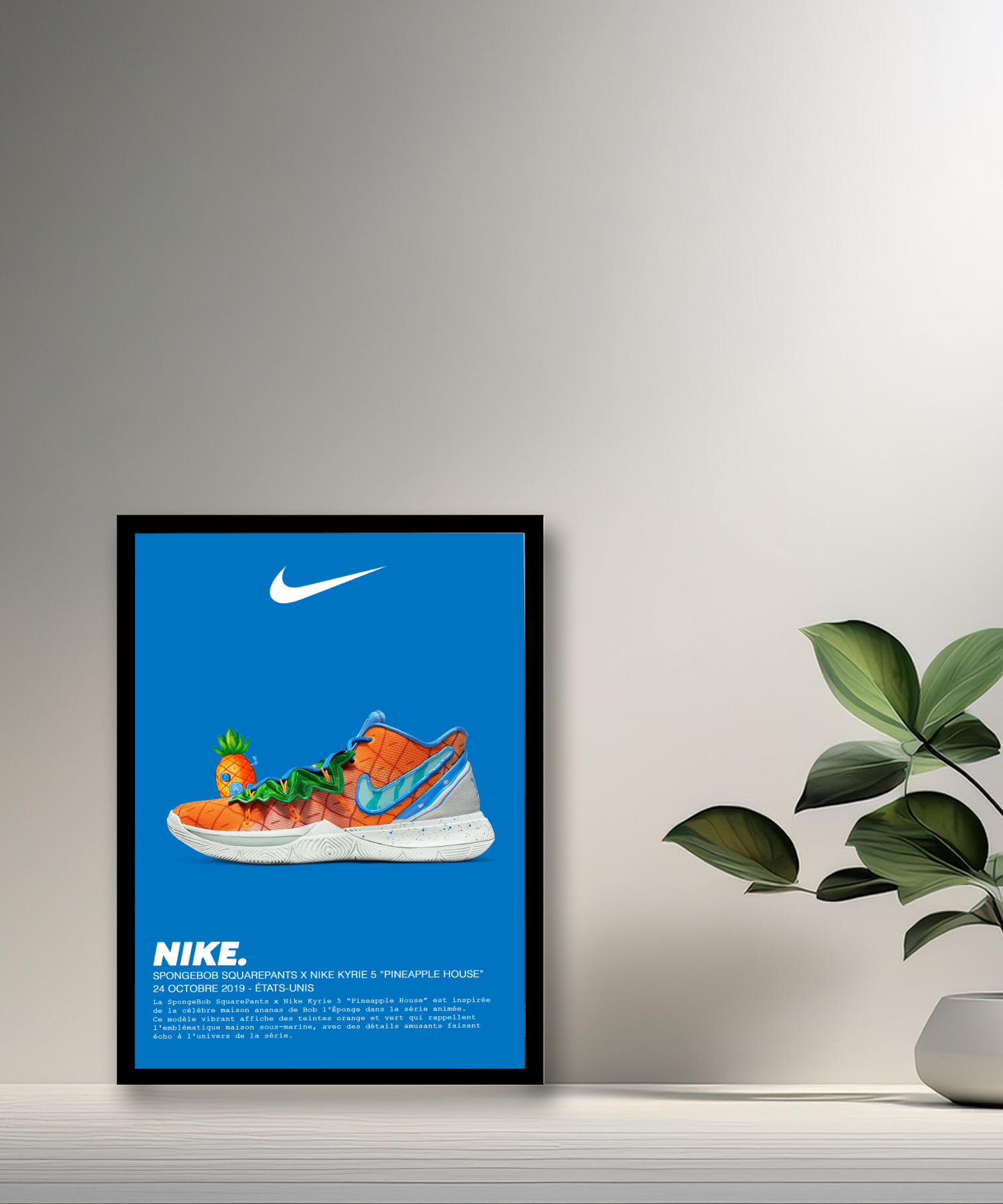 Cadre photo Spongebob x Nike Kyrie 5 Pineapple House