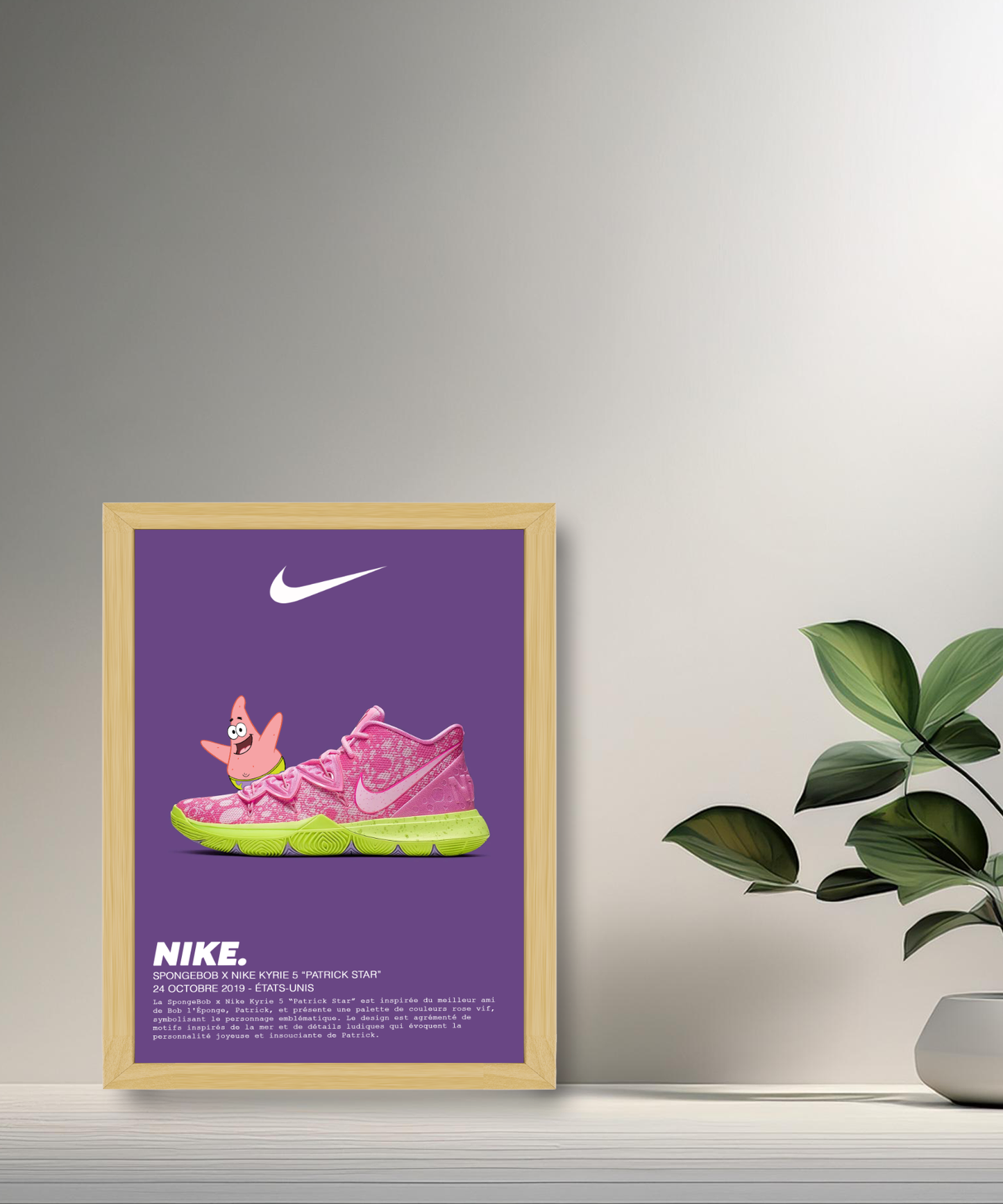 Spongebob x Nike Kyrie 5 Patrick Star Fotorahmen 