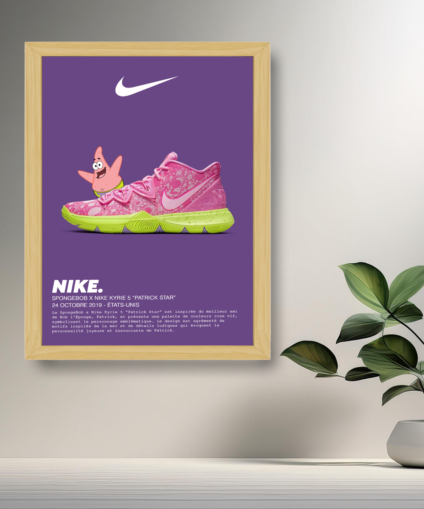 Spongebob x Nike Kyrie 5 Patrick Star Fotorahmen 
