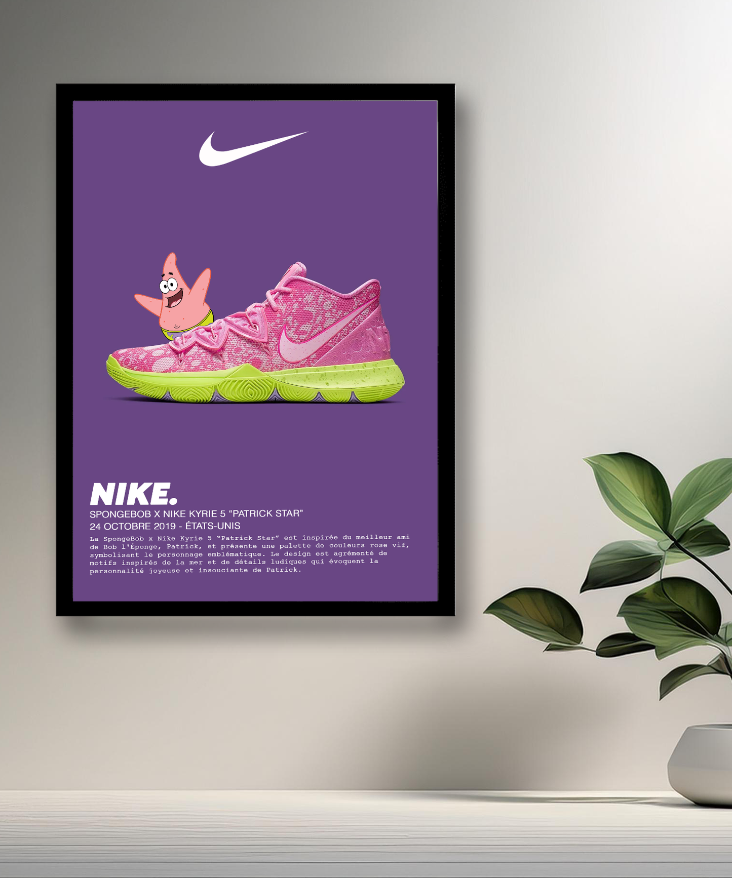 Spongebob x Nike Kyrie 5 Patrick Star Fotorahmen 