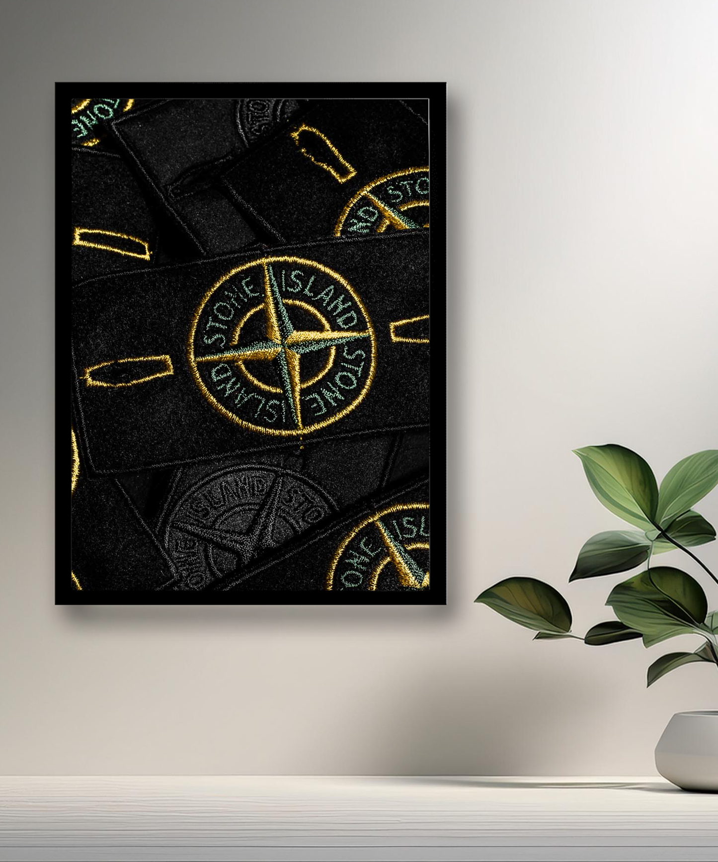 Fotorahmen mit Stone Island-Logo 