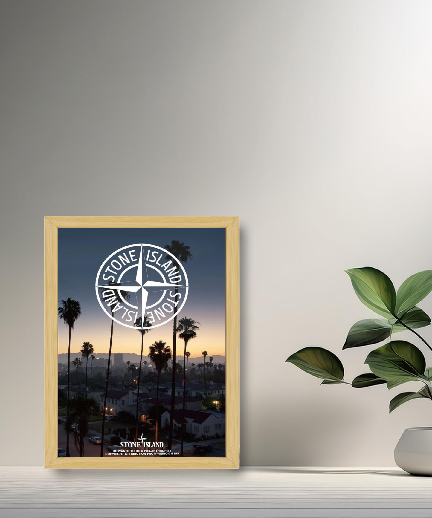 Cadre photo Stone Island paysage
