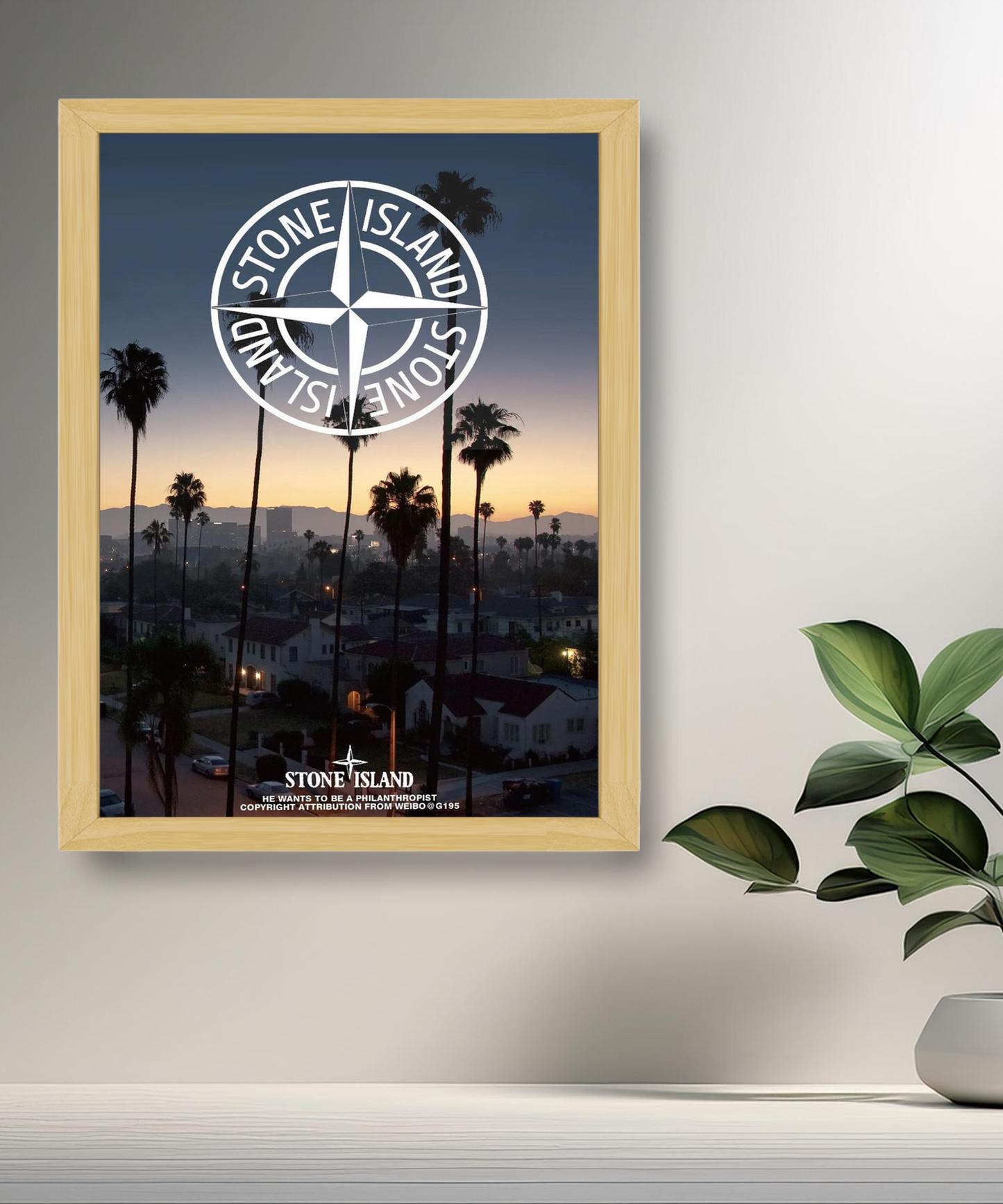 Cadre photo Stone Island paysage