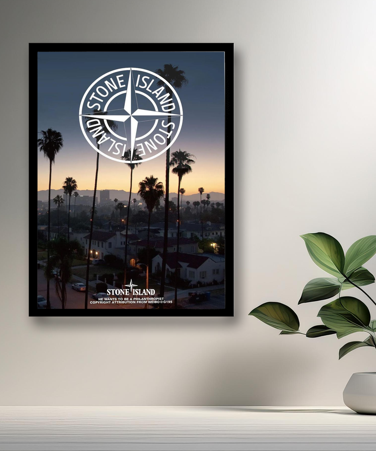 Cadre photo Stone Island paysage