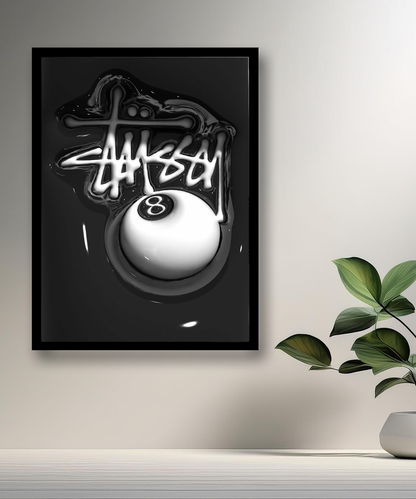 Cadre photo Stüssy 8 billard blanc