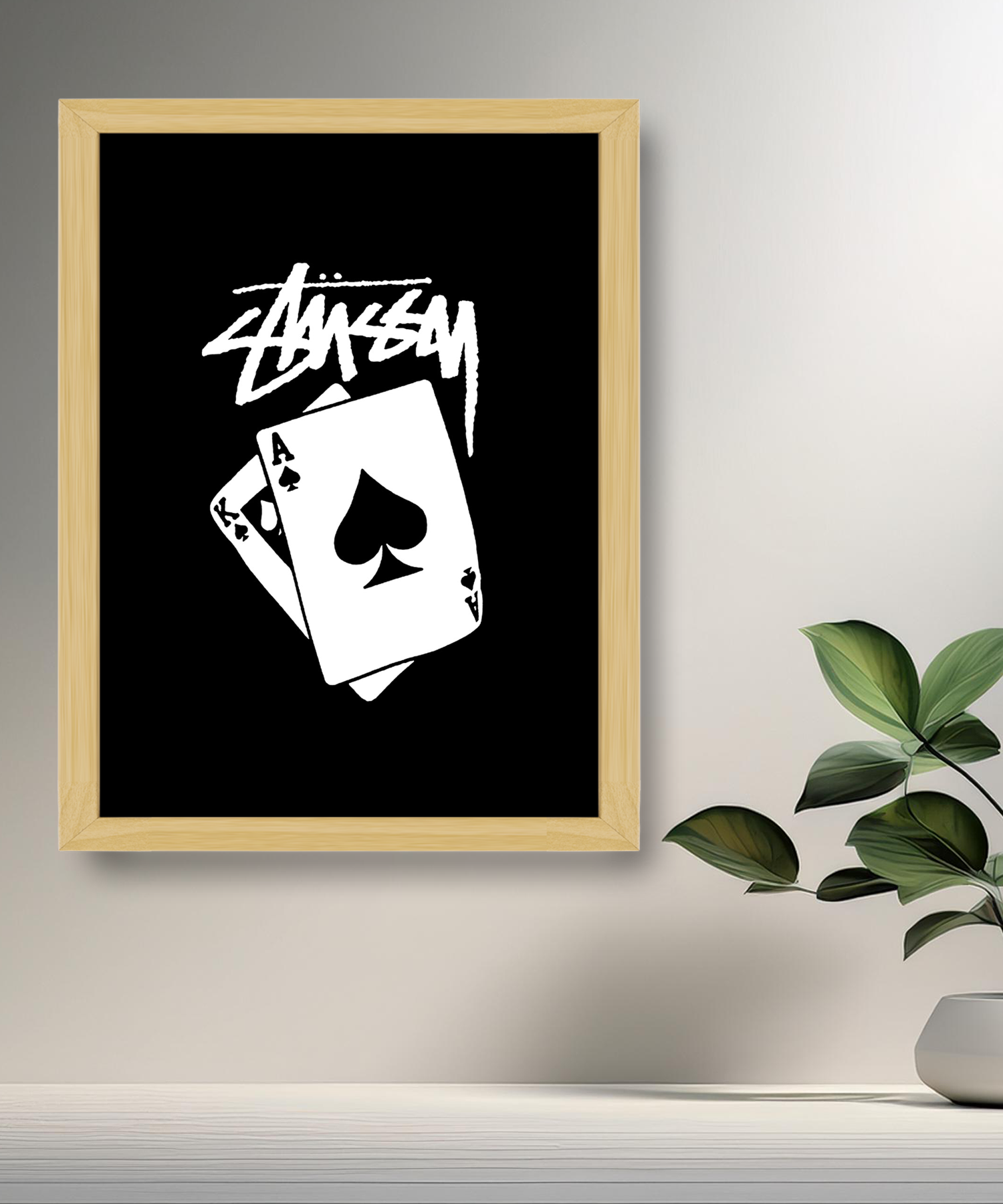 Cadre photo Stüssy Poker noir