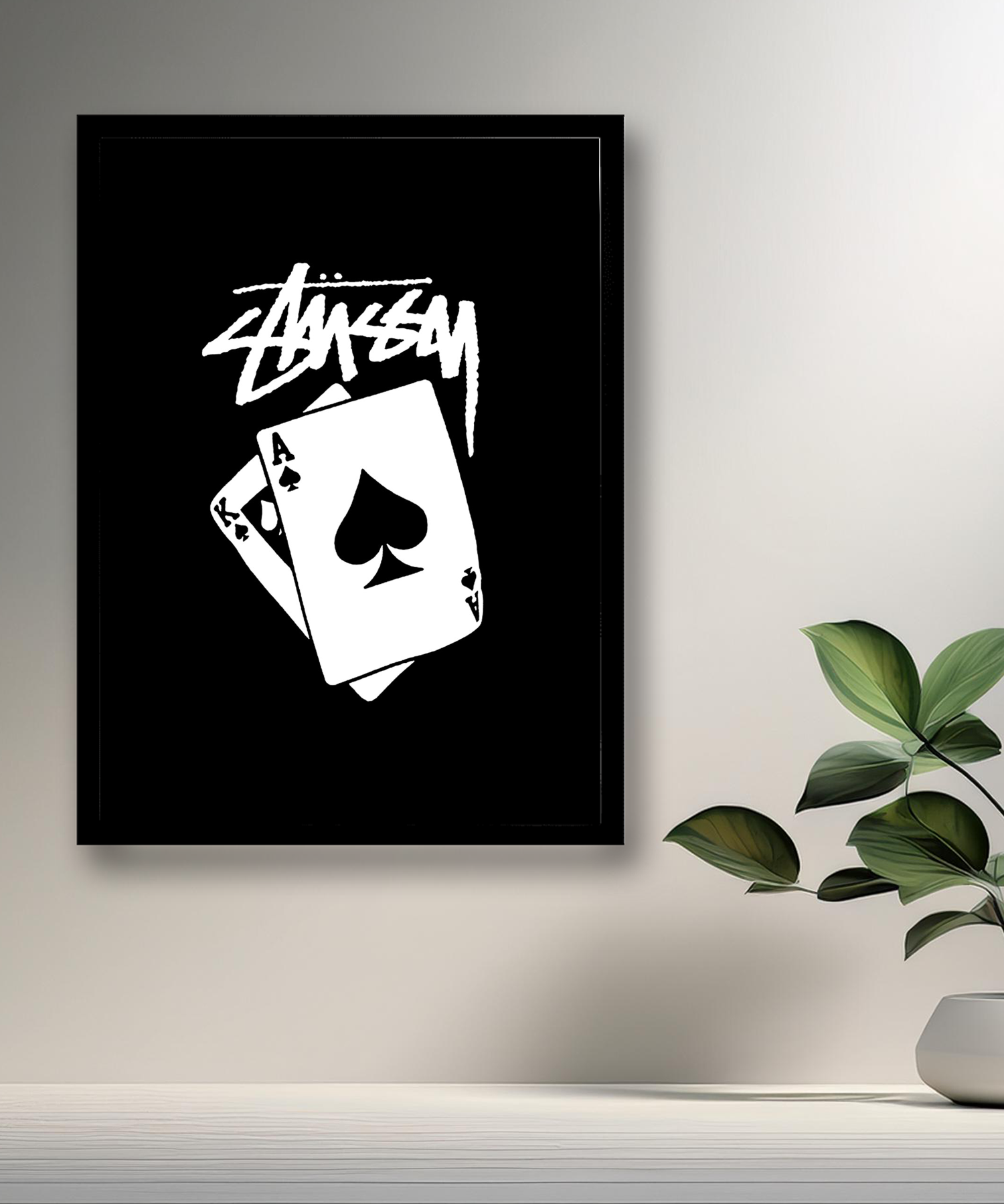 Cadre photo Stüssy Poker noir