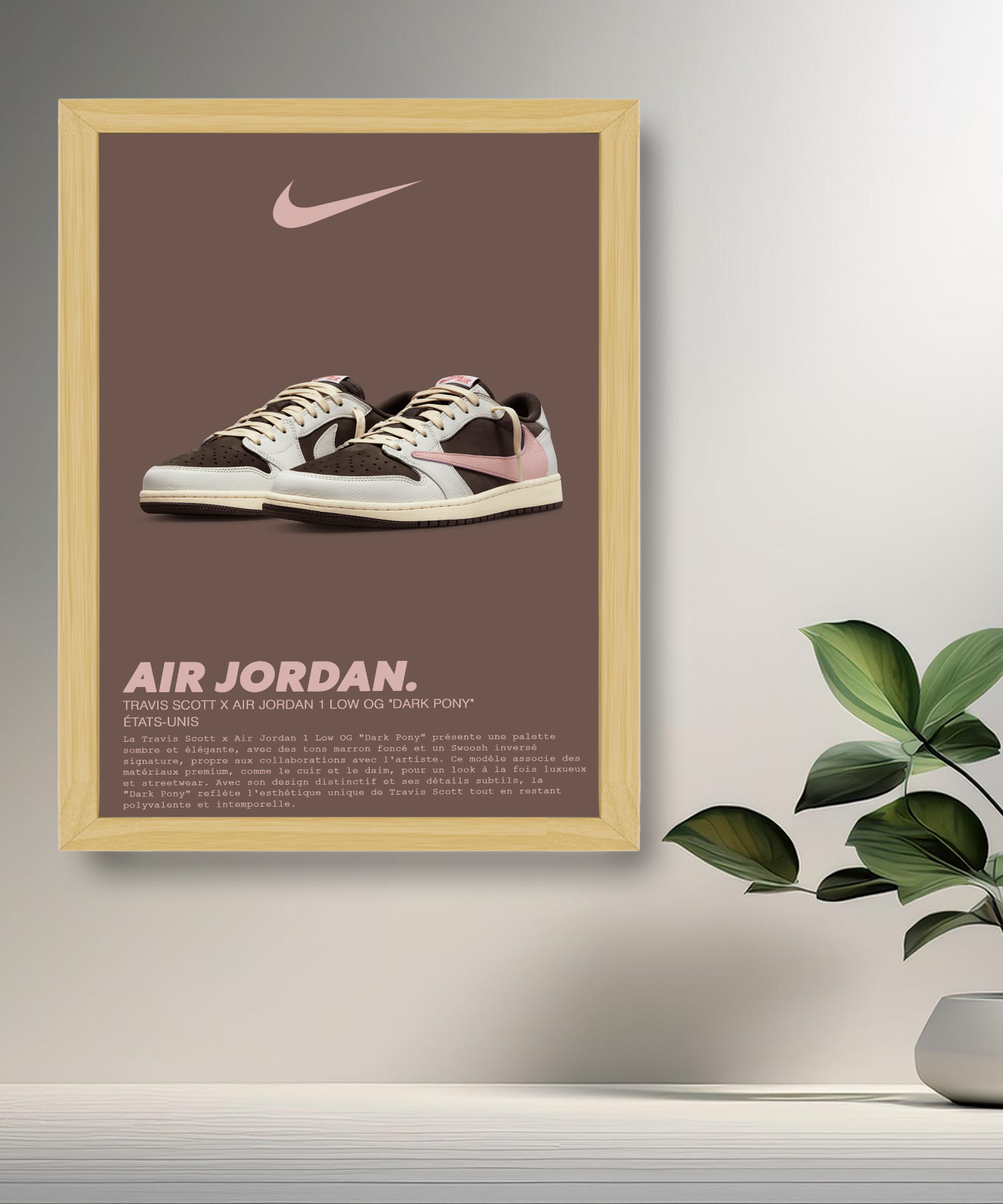 Travis Scott x Air Jordan 1 Low OG Dark Pony Fotorahmen 
