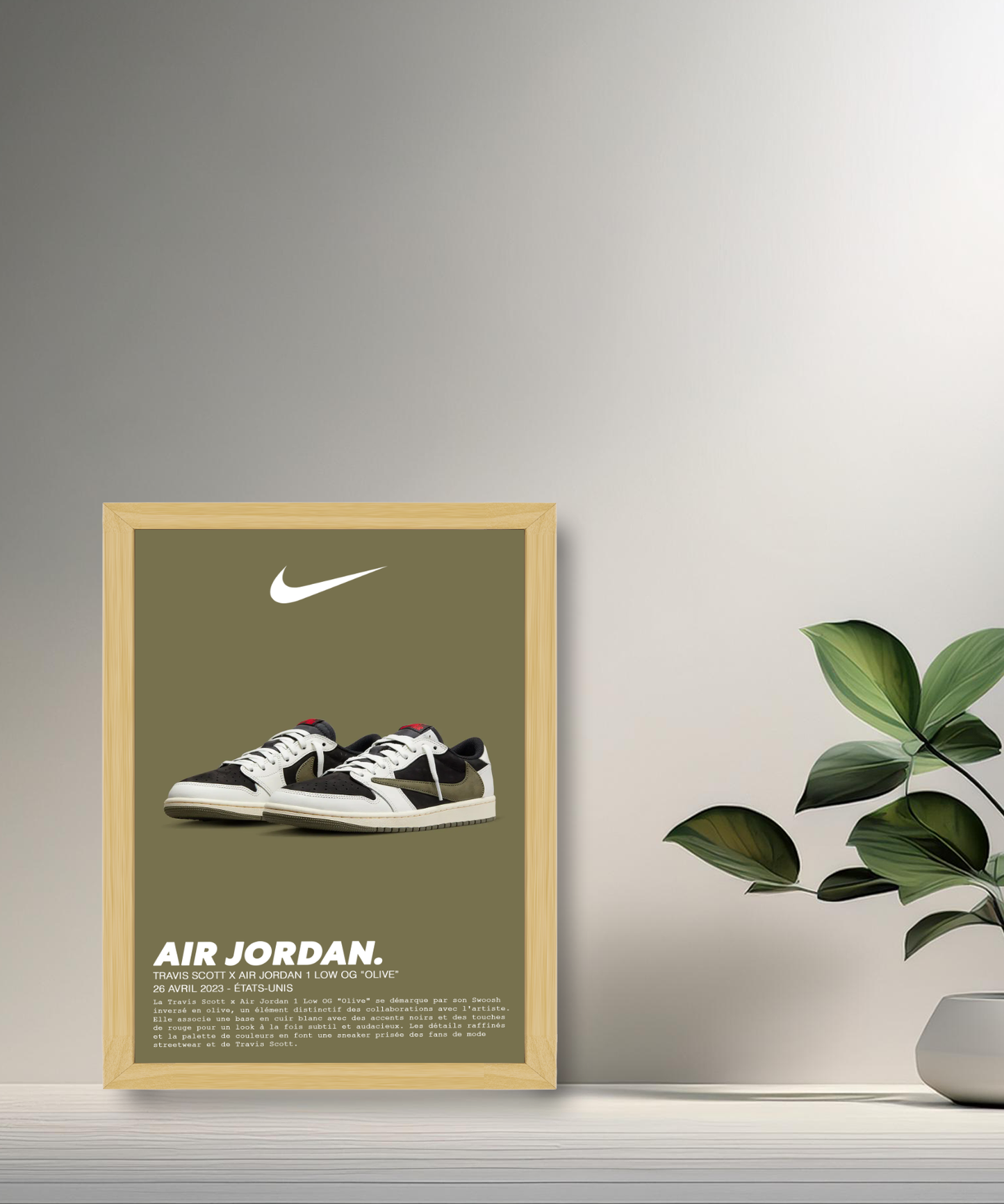 Travis Scott x Air Jordan 1 Low OG Olivgrüner Fotorahmen 