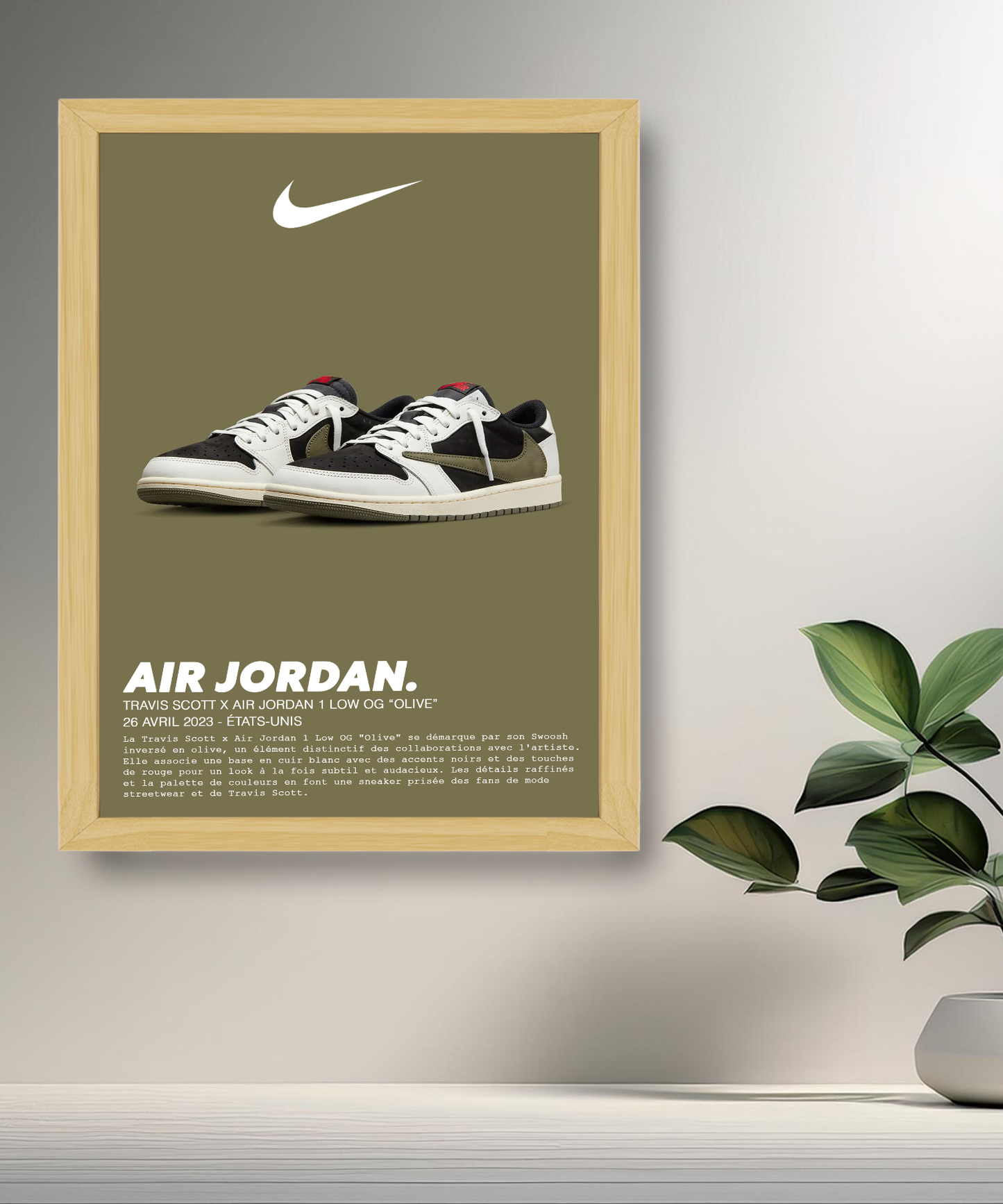 Travis Scott x Air Jordan 1 Low OG Olivgrüner Fotorahmen 