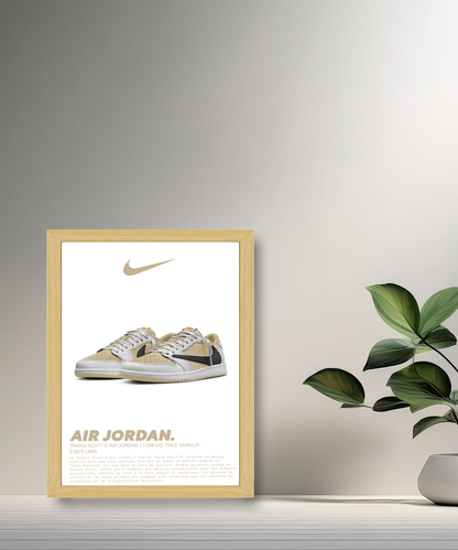Travis Scott x Air Jordan 1 Low OG Pale Vanilla Bilderrahmen 