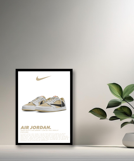 Cadre photo Travis Scott x Air Jordan 1 Low OG Pale Vanilla