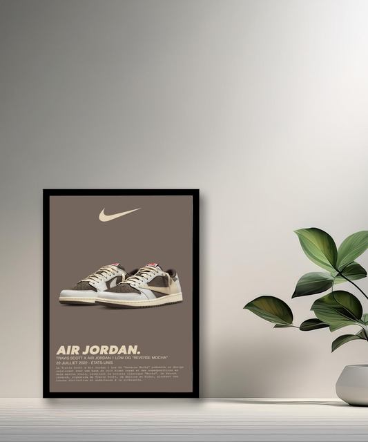Travis Scott x Air Jordan 1 Low OG Reverse Mocha Fotorahmen 