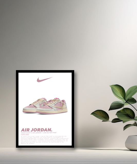 Travis Scott x Air Jordan 1 Low OG Shy Pink Fotorahmen 