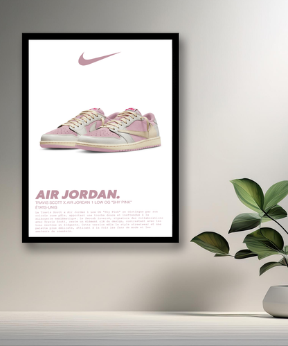 Travis Scott x Air Jordan 1 Low OG Shy Pink Fotorahmen 