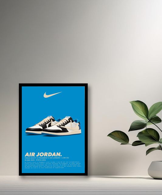 Cadre photo Travis Scott x Air Jordan 1 Low OG x Fragment