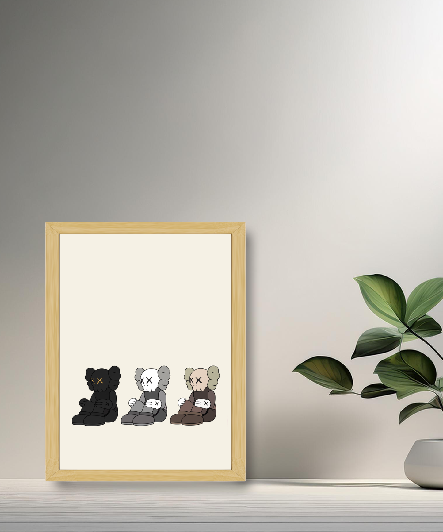 Cadre photo triple Kaws